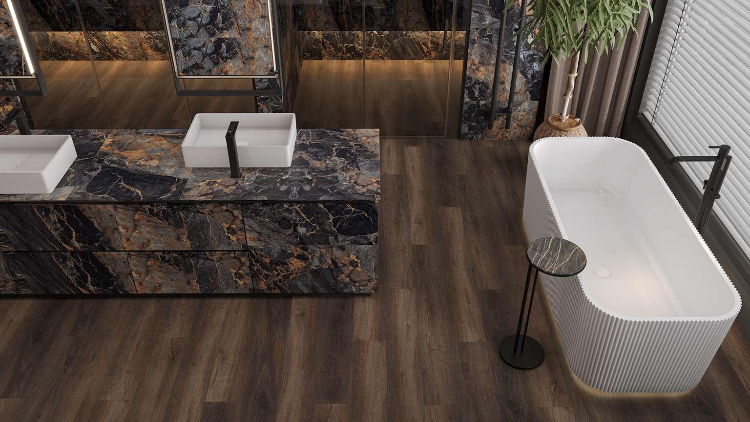 Кварцвиниловая плитка Alpine Floor клеевая Ultra Дуб Левитан ЕСО 5-43 1219,2×184,15×2
